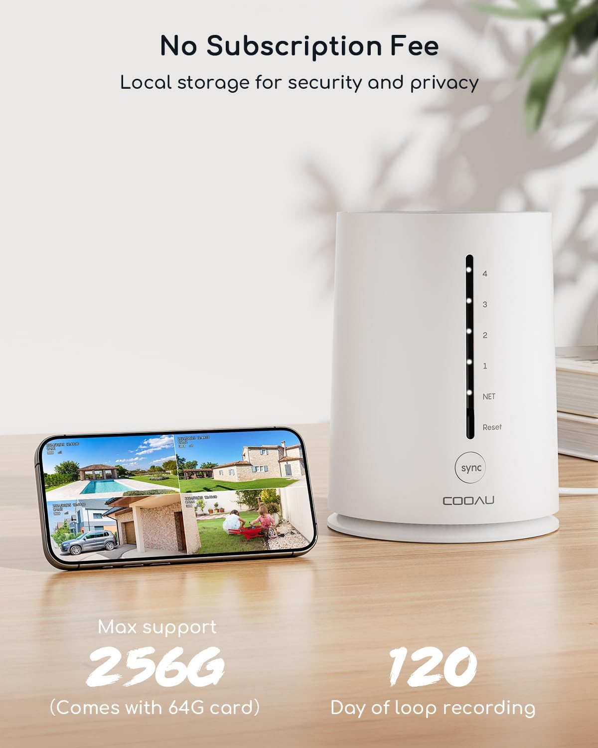 COOAU Solar Security Cameras Wireless Outdoor, 2 Cam-Kit, 4MP Cameras for Home Security System, 360° Pan & Tilt, Color Night Vision, Motion Detection, No Monthly Fee, Siren Alarm, IP66,64GB Card