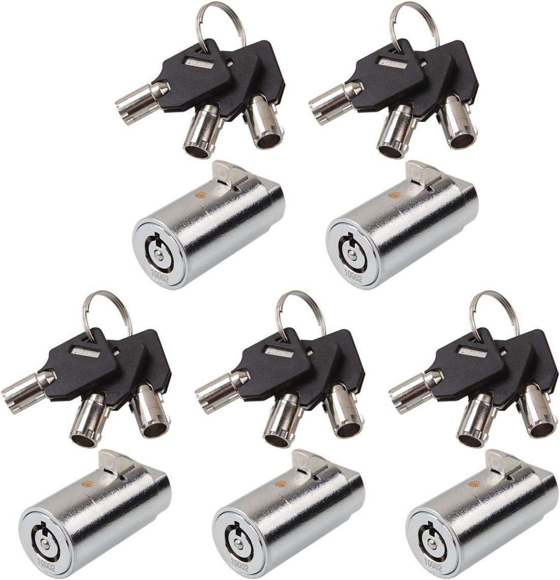 Candy Machine Key, High Security Vending Machine Lock and Key (Keyed Alike), 5-Pack Soda Machinee Locks Pick Tubular Lock Pick for Coke Machine, Pepsi Machine, Snack Machine