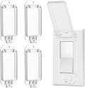 4pcs Light Switch Guard Cover Transparent Light Switch Lock, Switch Blocker for Keeps Lights or Switches from Being Accidentally Turned ON or OFF Child Proof Light Switch Cover (4pcs)