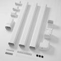 Della 4" 11 Ft Mini Split Line Set Cover, Decorative PVC Lineset Cover Kit, Paintable for Air Conditioner, Central AC, HAVC & Heat Pumps Systems Tubing Cover, White