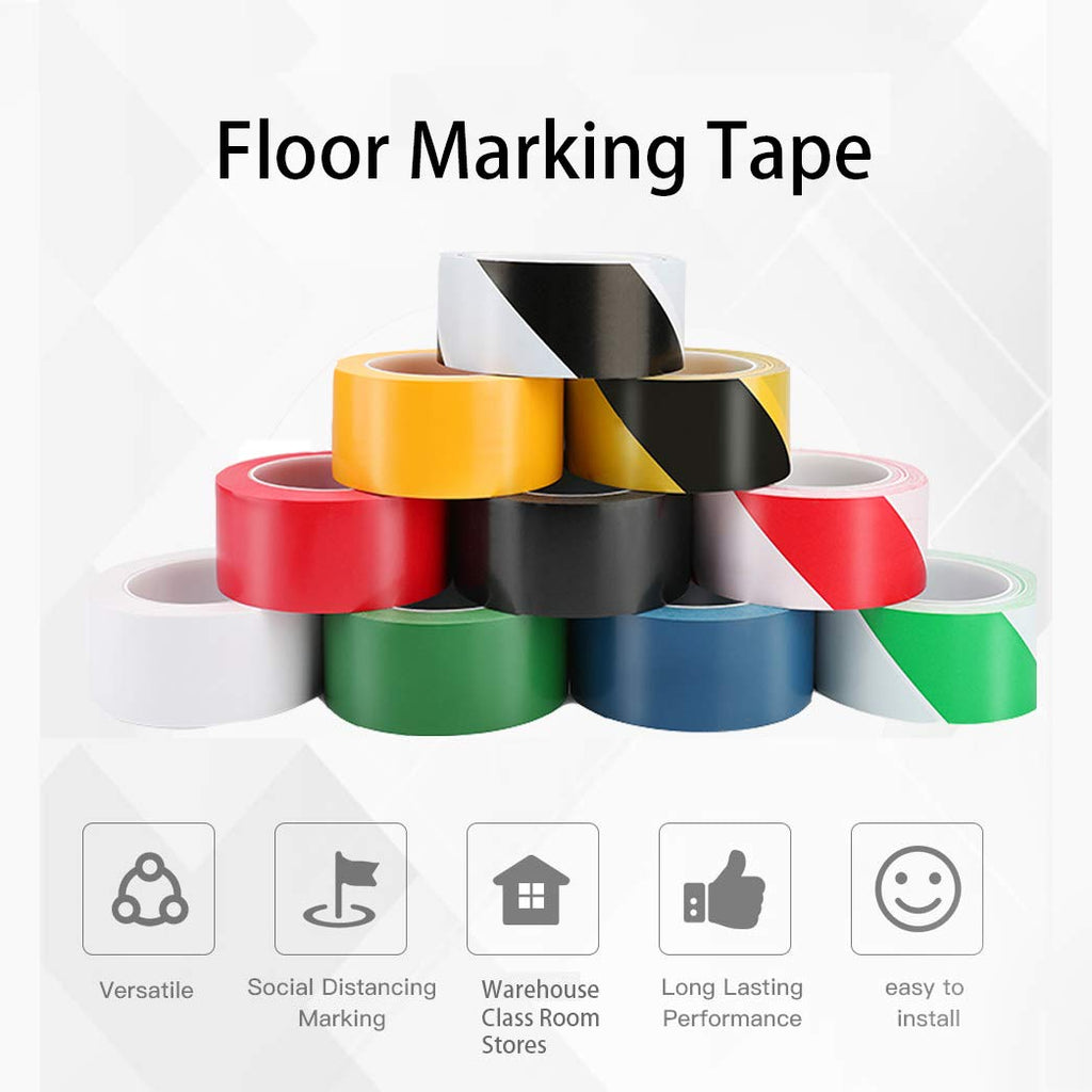 APT, Multi Color Marking Tape, Premium Safety Marking and Dance Floor Splicing Tape, 6 mil Thick (Black, 5 Roll)