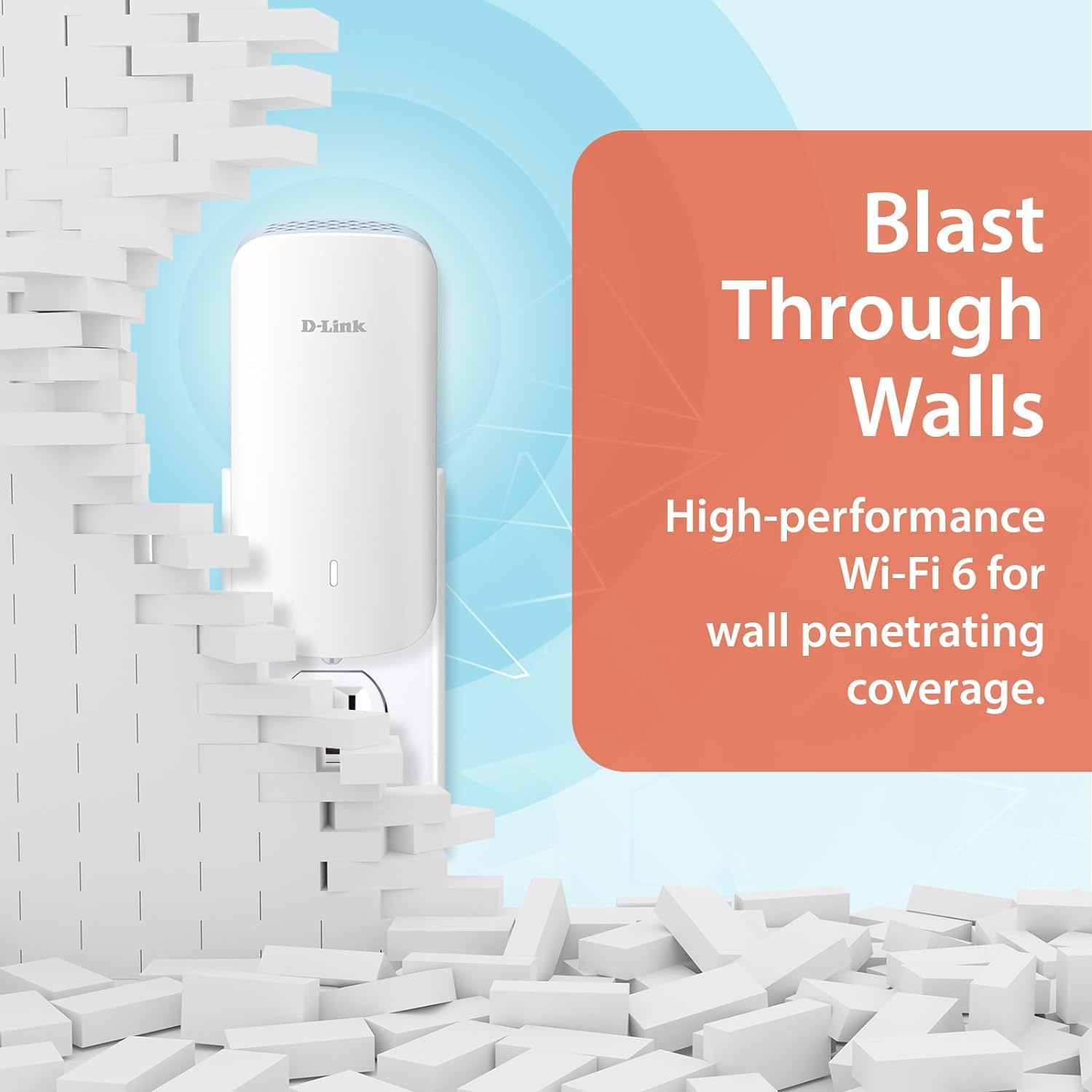 E30 AX3000 Mesh WiFi 6 Range Extender, Universal Compatibility, Gigabit Ethernet Port, Covers up to 13,999 sq. ft., Whole Home Internet Signal Booster
