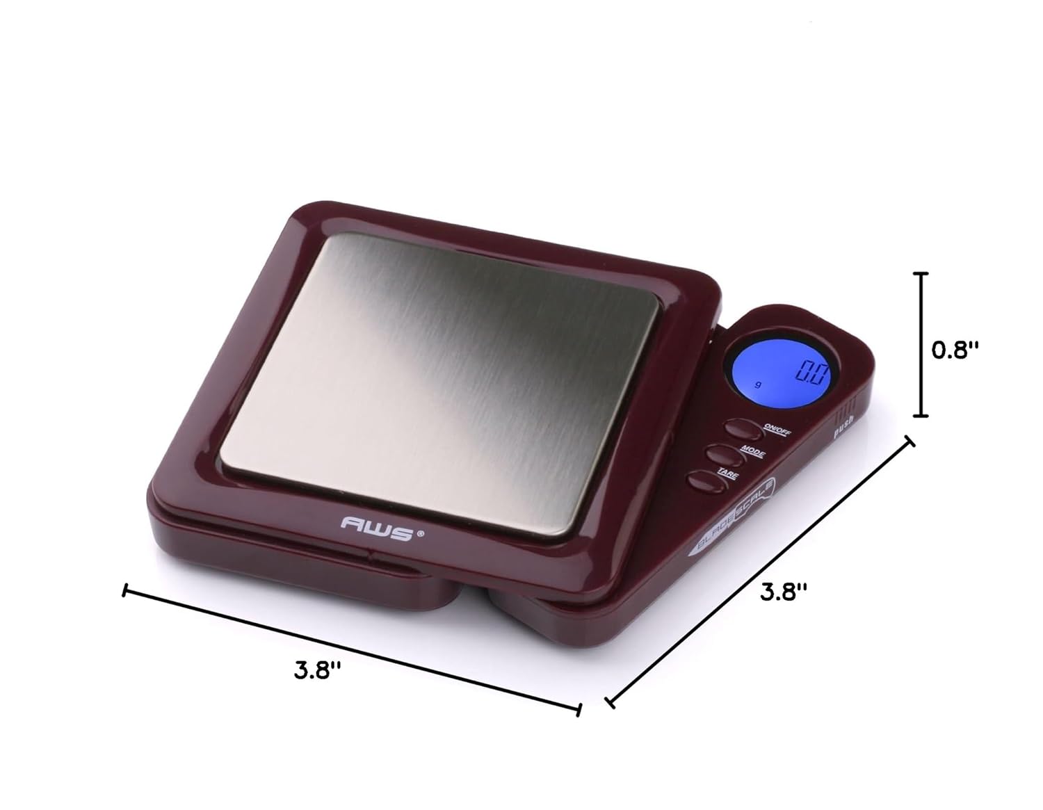 Blade Series - Digital Precision Pocket Weight Scale - Lightweight 650G X 0.1 G - (Red) - AMERICAN WEIGH SCALES