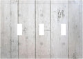 Rustic White Grey Wood Grain Decorative Switch Plates 3 Gang Wall Plate Triple Toggle Light Switch Cover Electrical Wall Panels Faceplate for Bedroom Bathroom Decor
