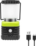 1PCS 6500K White Light LED Camping Lantern Rechargeable 1000LM, 4500mAh Power Bank, Flashlight for Hurricane Emergency, Hiking, IP44 Waterproof Lantern(Black)