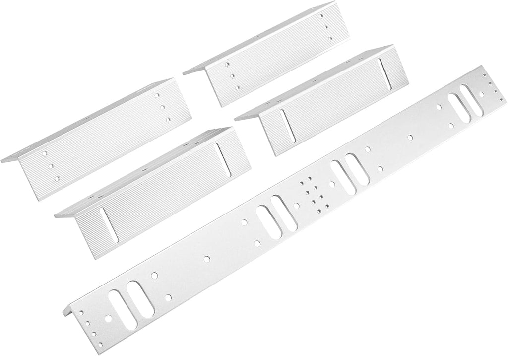 Dual Door Electromagnetic Lock 600lbs | 12V with LED Indicator | NO/NC Options | Fits Double Door Access Control with Z and L Bracket (Dual Door Magnetic Lock 600lbs+Z and L Aluminum Alloy Bracket)