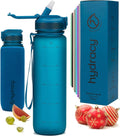 Hydracy Water Bottle with Time Marker -Large BPA Free Water Bottle & No Sweat Sleeve -Leak Proof Gym Bottle with Fruit Infuser Strainer & Times to Drink -Ideal for Fitness Sports & Outdoors
