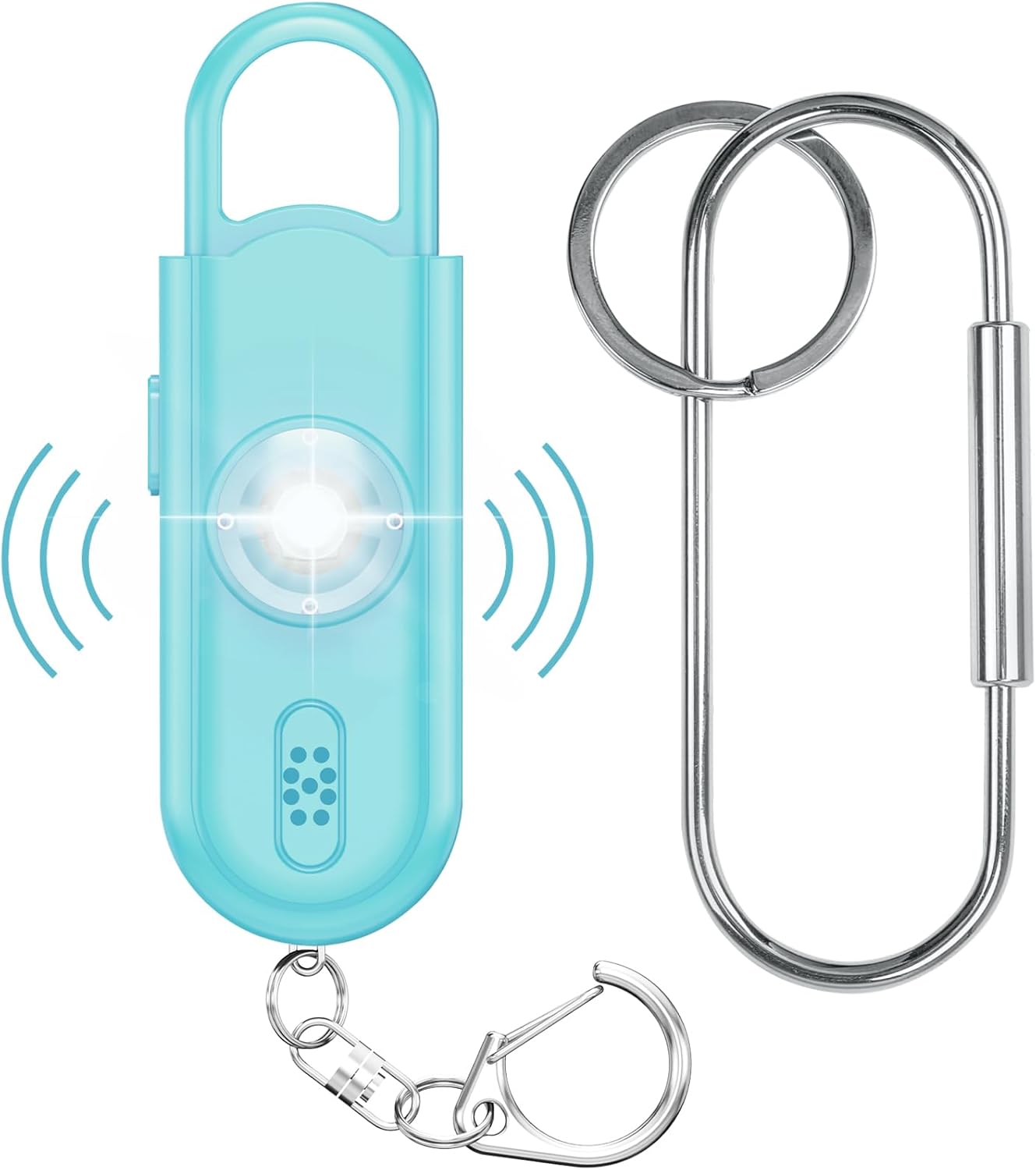 Personal Safety Alarm for Women Girls, 130dB Loud Siren + LED Light, Stylish Keychain, Easy-Pull Emergency Self-Defense for Night Safety, Running, Travel, College Students & Stocking Stuffer Gifts