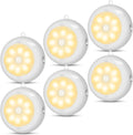 Under Cabinet Lighting, LED Puck Lights AA Battery Operated, Closet Lights Motion Sensored for Kitchen, Shelf, Dimmable & Magnetic, 3000K Warm White (6 Pack)
