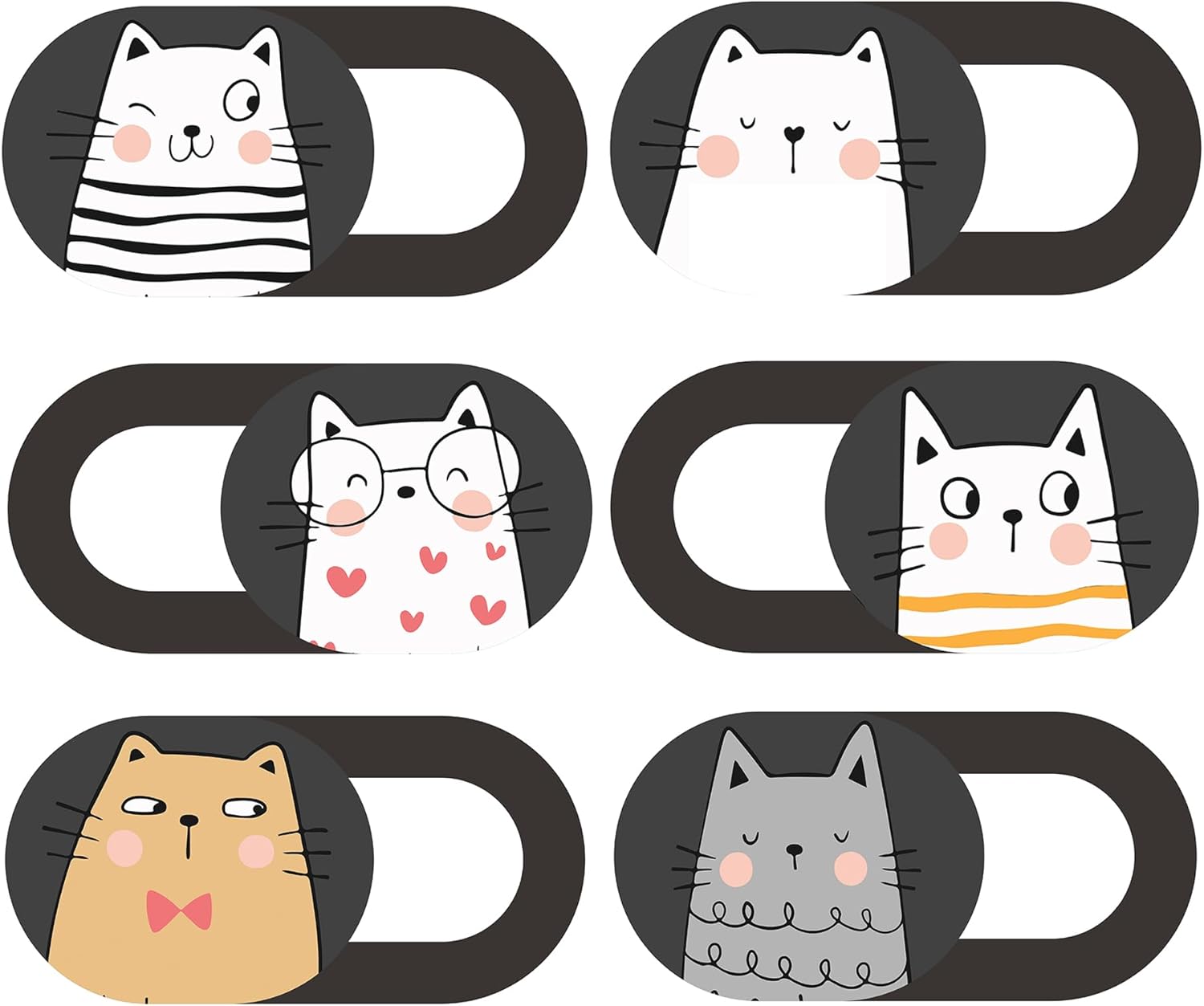 MESMOS Webcam Cover Slide, Cat Lovers for Women, Cat Lover Themed Thing, Mom Gifts for Women, Stocking Stuffers, Laptop Camera Cover Slide Cute (Small)
