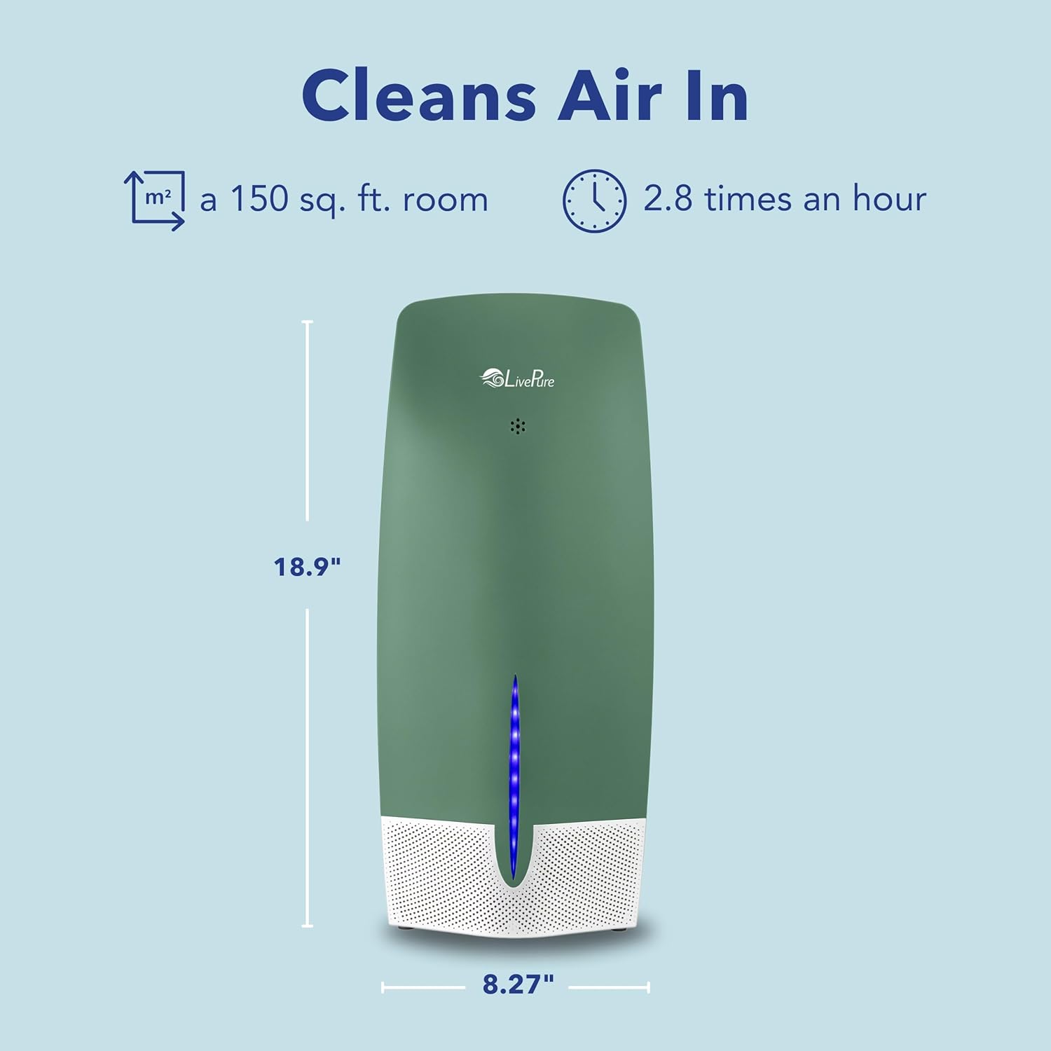 LivePure Air Purifier w/Granular Carbon Insert, LP470THP-GRA, Graphite