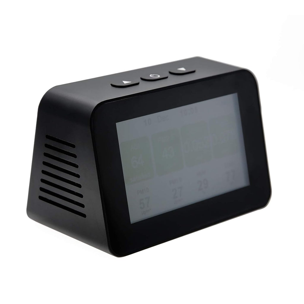 9 in 1 Air Quality Detector Smart Air Quality Monitor AQI, PM2.5, PM1.0, PM10, Formaldehyde (HCHO), TVOC, Temperature, Humidity, Time/Date/Alarm Multifunction