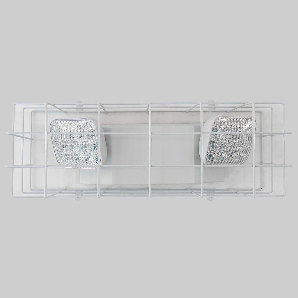 TANLUX LED Emergency Light with Wire Guard, Protective Coated Steel Wire Guard with Emergency Light