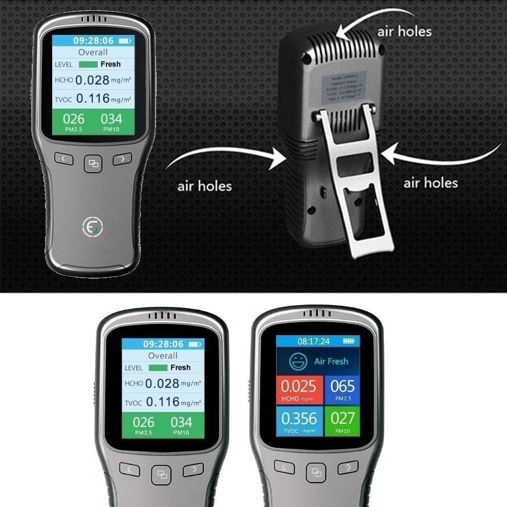 EG Air Quality Monitor, Formaldehyde Detector, Pollution Meter, Sensor, Tester; Detect & Test Indoor Pollution, TVOC Volatile Organic Compound Gas, PM2.5 2.5 Micron Particulate Matter Dust; eBook
