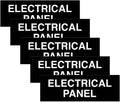 All Quality Basic Electrical Panel Sign - Fire Regulation Safety Compliance Sign - Black - Medium (5 Pack)