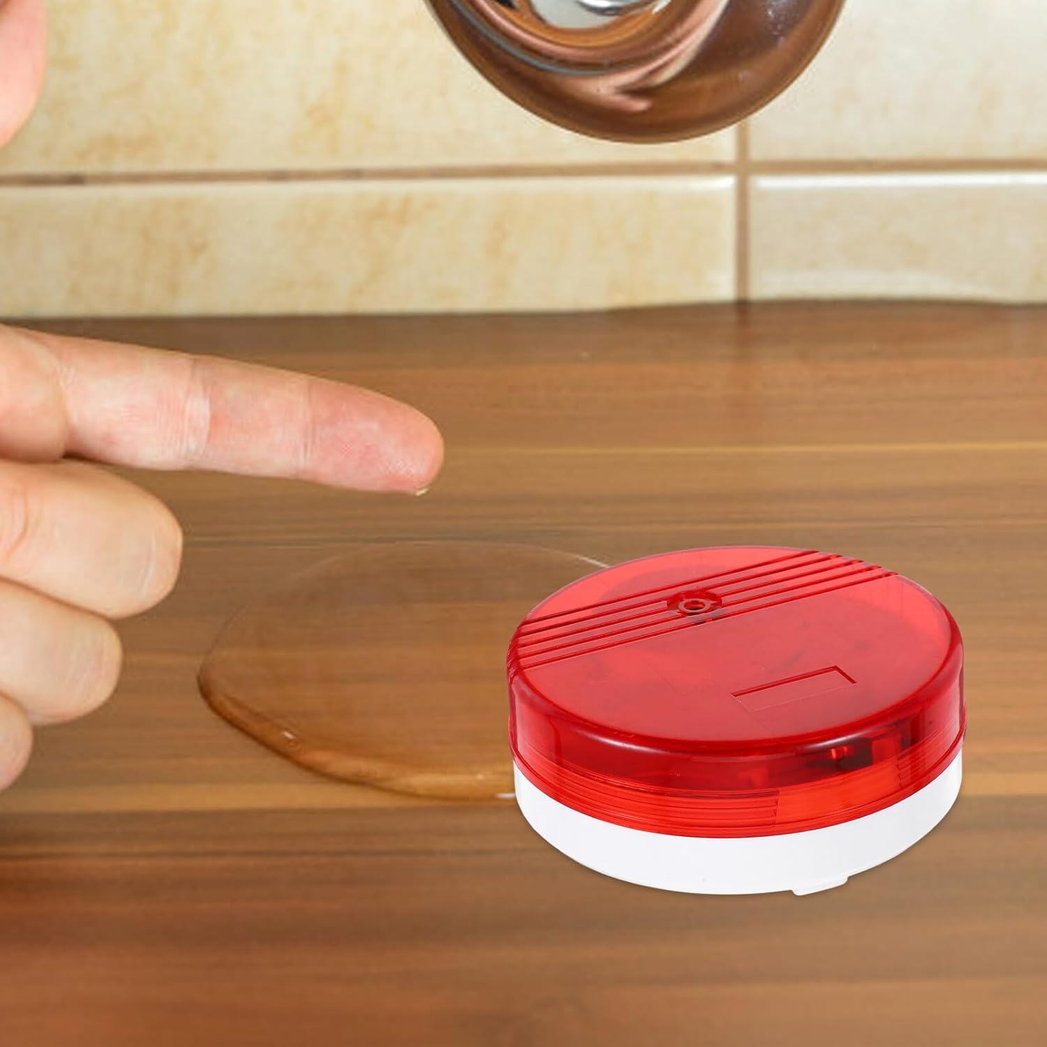 POPETPOP Water Leak Detection System Smart Sensor with Dual Audible Visual Alarm Instant Flood Warning for Basement Bathroom Kitchen Laundry Home Protection