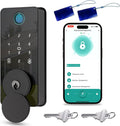 Keyless Entry Door Lock, Biquole Smart Lock with App Control, Fingerprint Door Lock, Electronic Keypad Deadbolt, Auto & One Touch Lock | Digital Smart Door Locks | Easy Installation | IP54 Waterproof