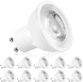 LUXRITE MR16 GU10 LED Bulbs Dimmable, 50W Halogen Equivalent, 4000K Cool White, 500 Lumens, 120V Spotlight LED Bulb GU10, Enclosed Fixture Rated, Perfect for Landscape or Home Lighting (12 Pack)