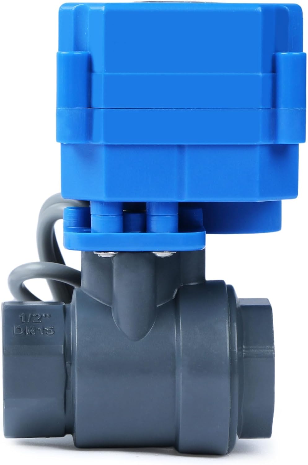 U.S. Solid 1/2” UPVC Motorized Ball Valve - Plastic Electrical Ball Valve with Full Port, 2 Wire Auto Return, 9-36V AC/DC, Normally Closed(Pack of 20)