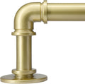 Gold Curtain Rods 18 to 120 in,Wraparound Curtain Rods,Adjustable Length,1 in Diameter Pipe,Wall or Ceiling Mounted,for Bedroom and Living Room (Gold 18” to 120”)