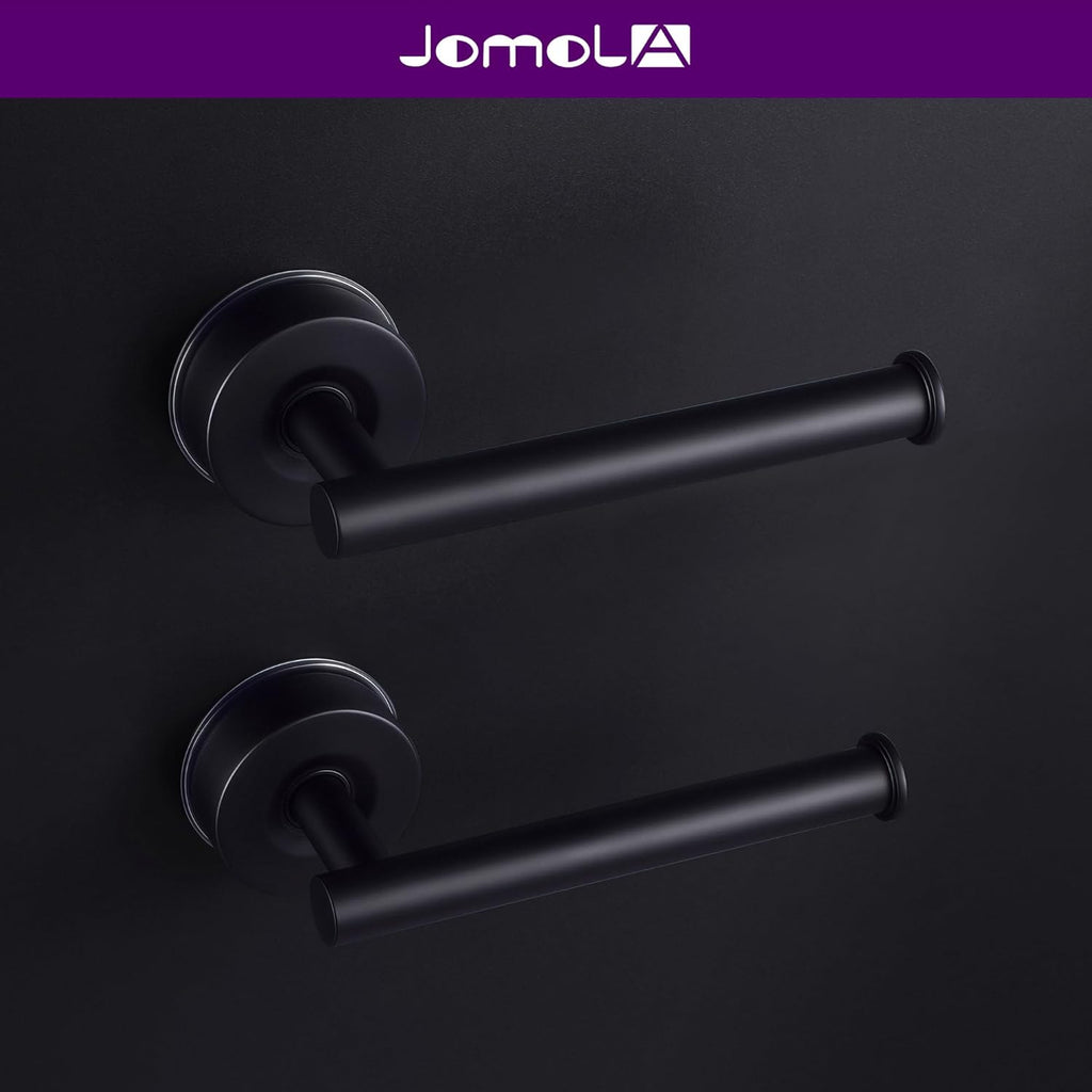 JOMOLA Toilet Paper Holder Black, 2 Pack