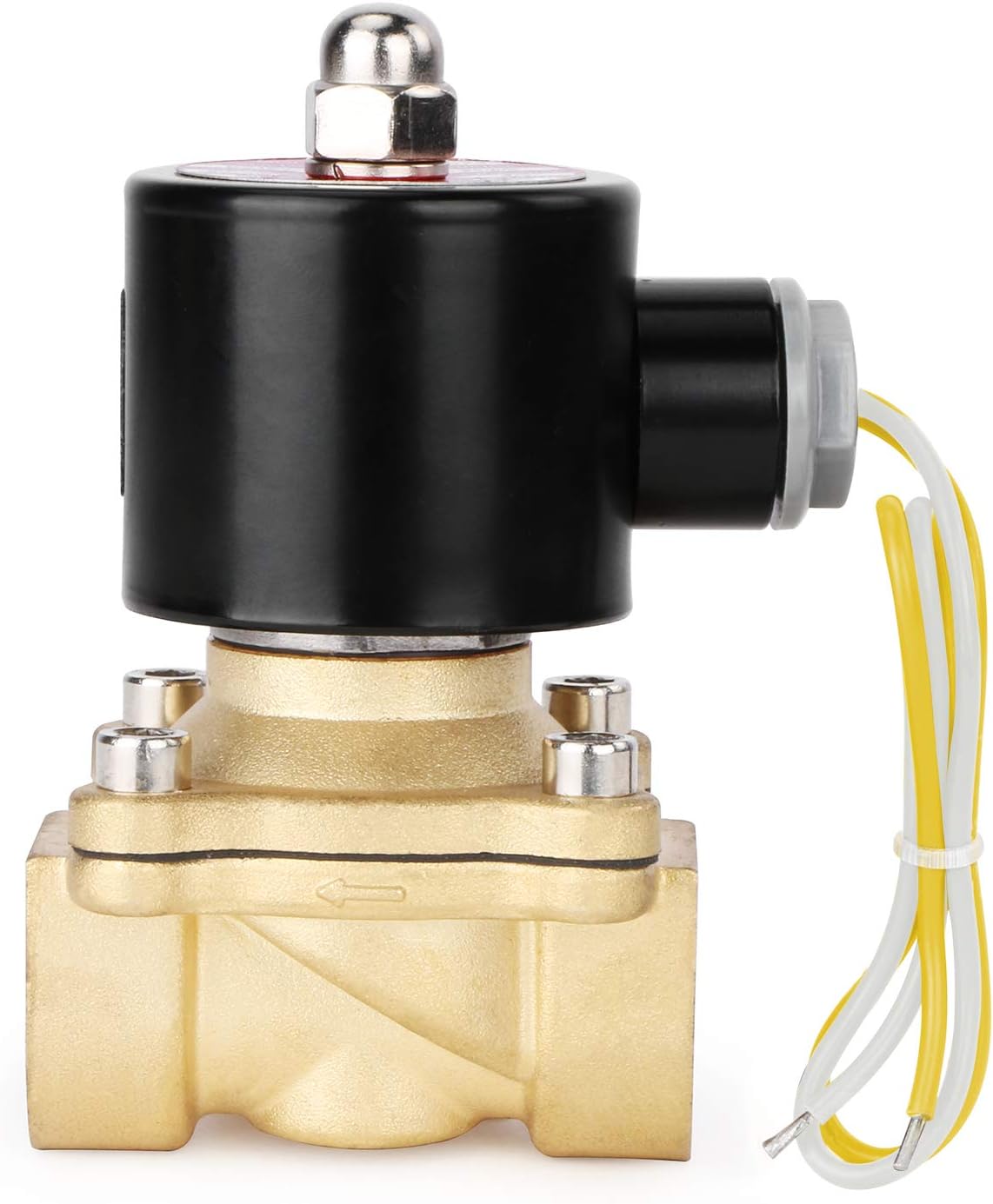 U.S. Solid 3/4" Brass Electric Solenoid Valve 110V AC Normally Closed Non-potable Water, air, Diesel