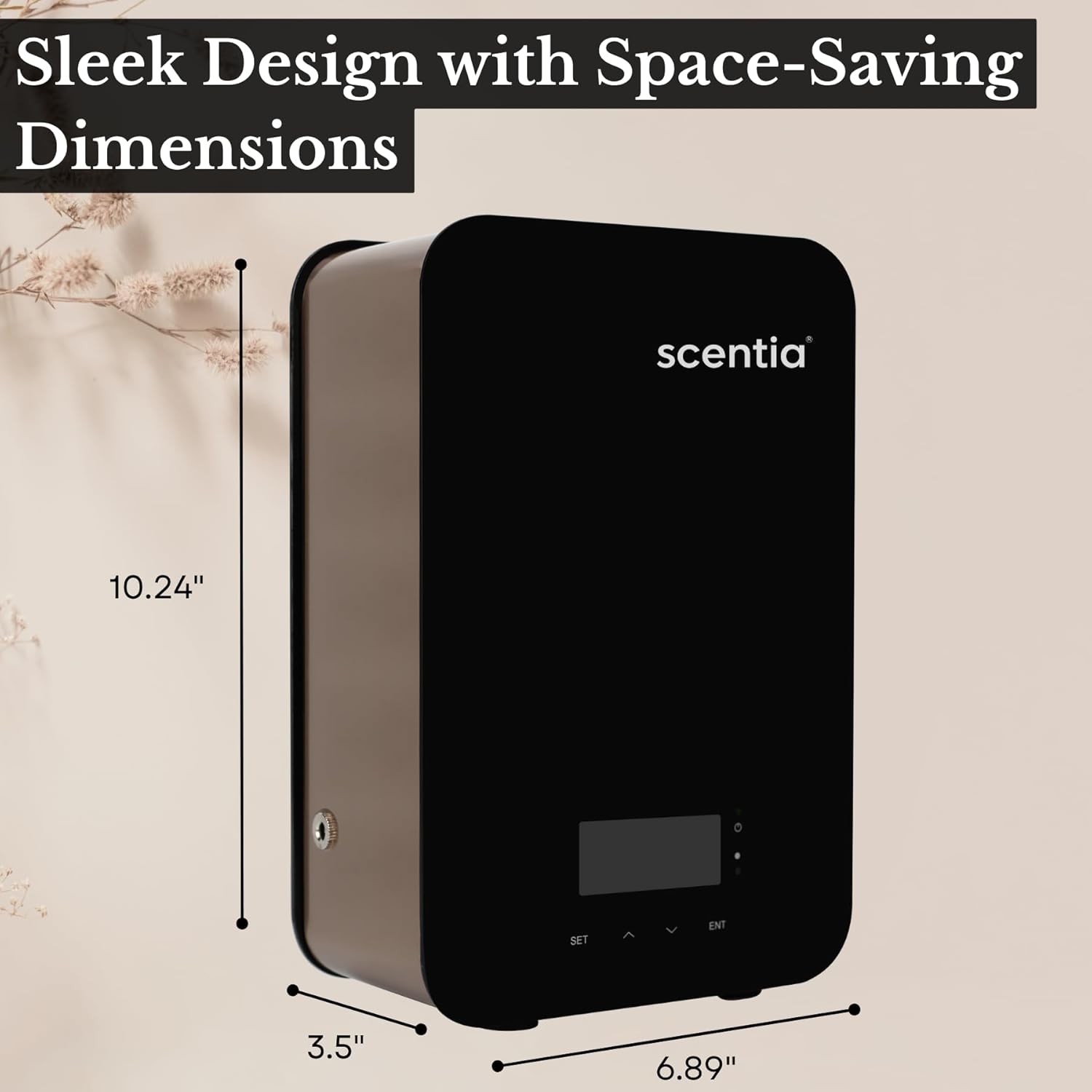 Smart Bluetooth HVAC System with App Control Scent Diffuser | Waterless Diffuser for Home, Office, Large Room, Studio, Yoga,| Coverage Upto 2000 Sq.ft | Scentia CASA SC 2000 Black