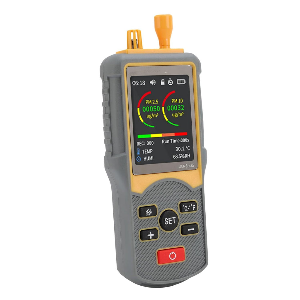 WALFRONT PM2.5 PM10 Air Quality Monitor, ABS Construction, Smart Portable CO2 Tester with 5-Channel Detection for Indoor Home Use