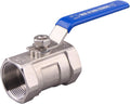 DERNORD Stainless Steel Ball Valve 1PC Type NPT Standard Port for Water, Oil, and Gas (1.25 Inch Ball Valve)