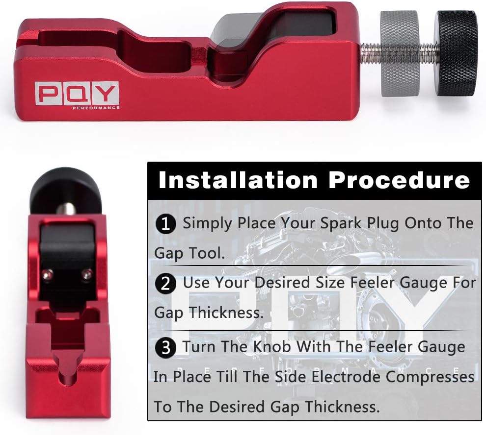 Universal Spark Plug Gap Tool for Most 10mm 12mm 14mm 16mm Spark Plugs Red