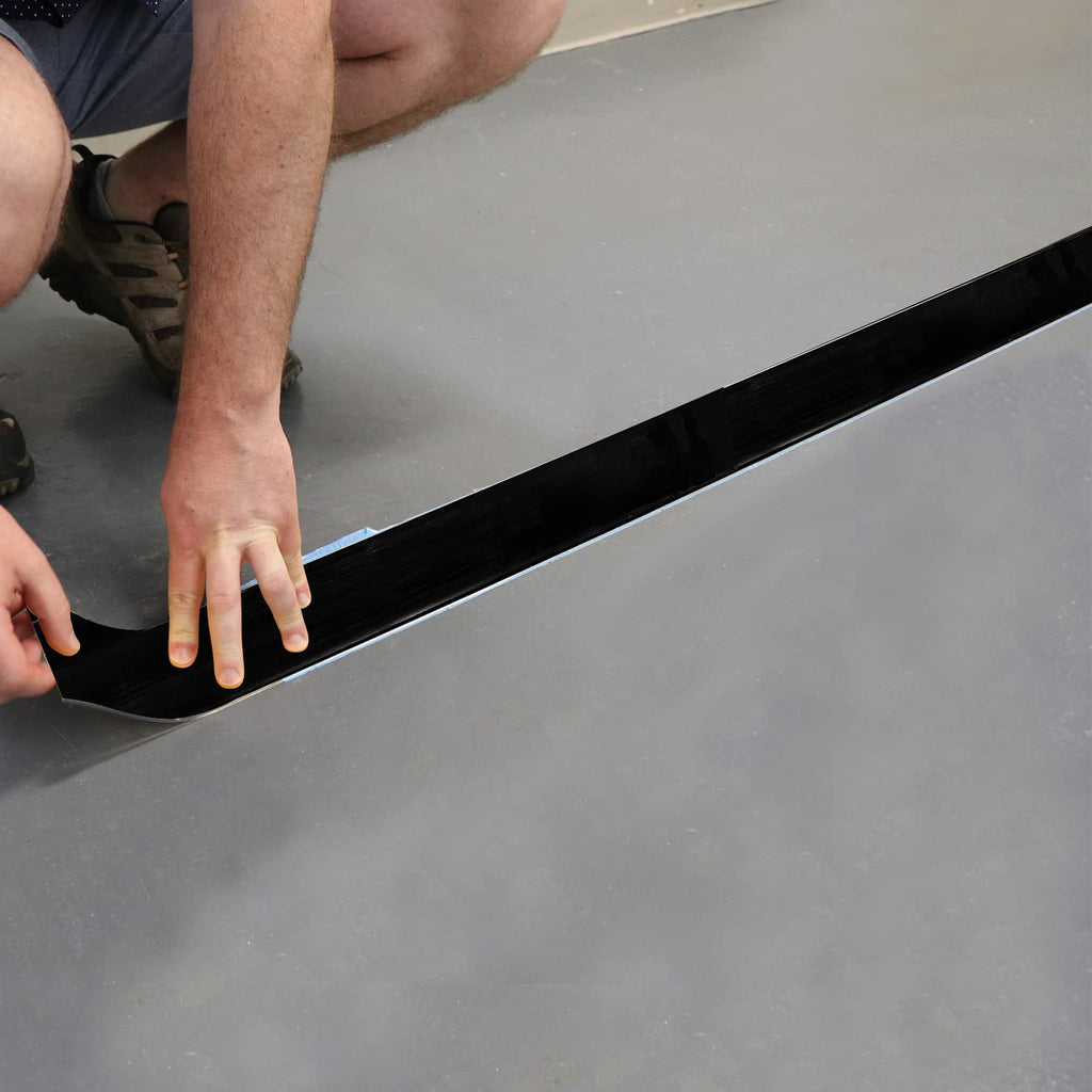 SmartSign Black 2 inch x 100 feet Floor Marking Tape, 32 mil Vinyl Floor Tape, Superior Mark Industrial Use Safety Tape with Beveled Edges, Strong Adhesive, for Gym/Warehouse/Courts