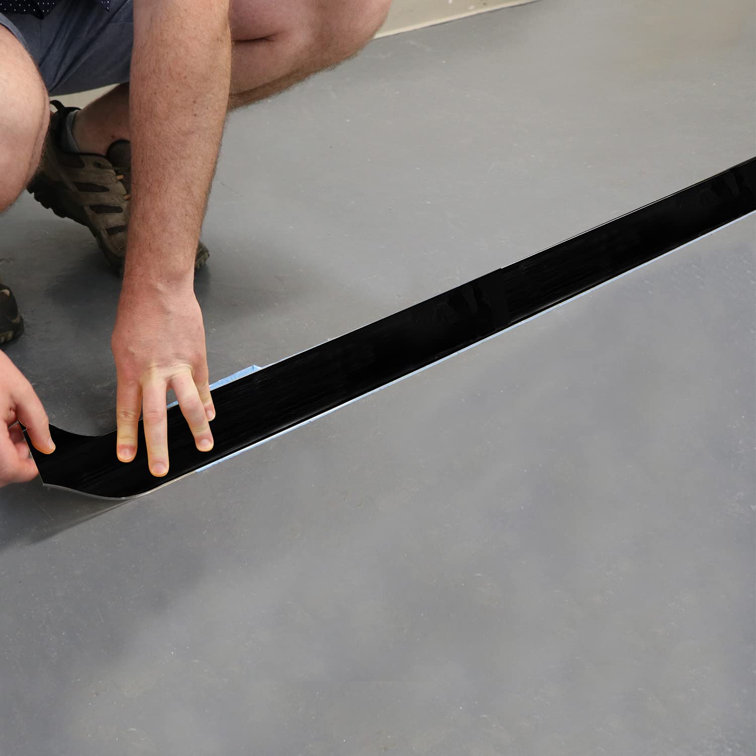 SmartSign Black 2 inch x 100 feet Floor Marking Tape, 32 mil Vinyl Floor Tape, Superior Mark Industrial Use Safety Tape with Beveled Edges, Strong Adhesive, for Gym/Warehouse/Courts