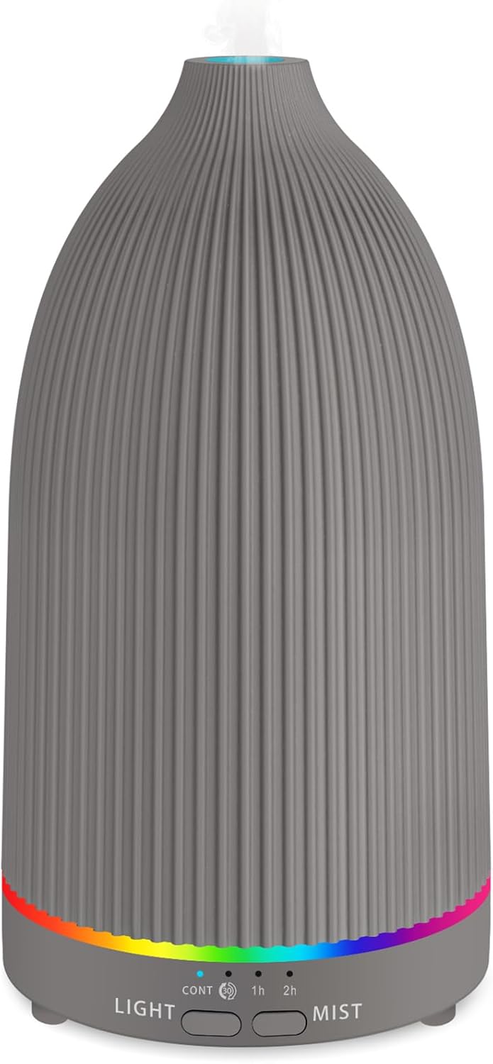URPOWER 100ML Essential Oil Diffuser Ultrasonic Cool Mist Humidifier with 7 LED Lights, Timer & Auto-Off Quiet Aromatherapy Scent Diffuser for Home Bedroom Office Relaxation