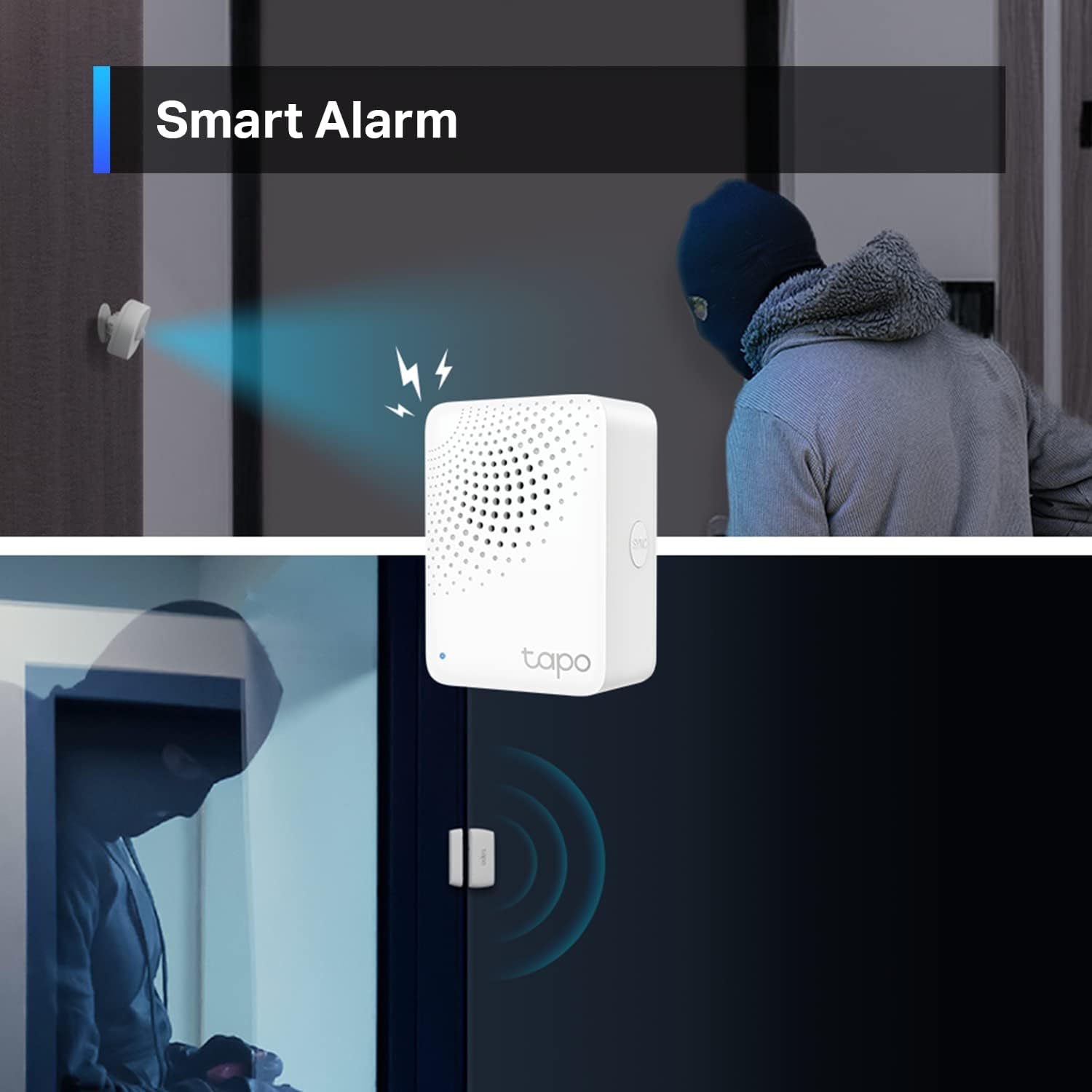 Tapo Smart Hub with Built-in Chime, REQUIRES 2.4GHz Wi-Fi, Reliable Long-Range Connections with Tapo Sensors, Sub-1G Low-Power Wireless protocol, Connect up to 64 smart devices (H100)