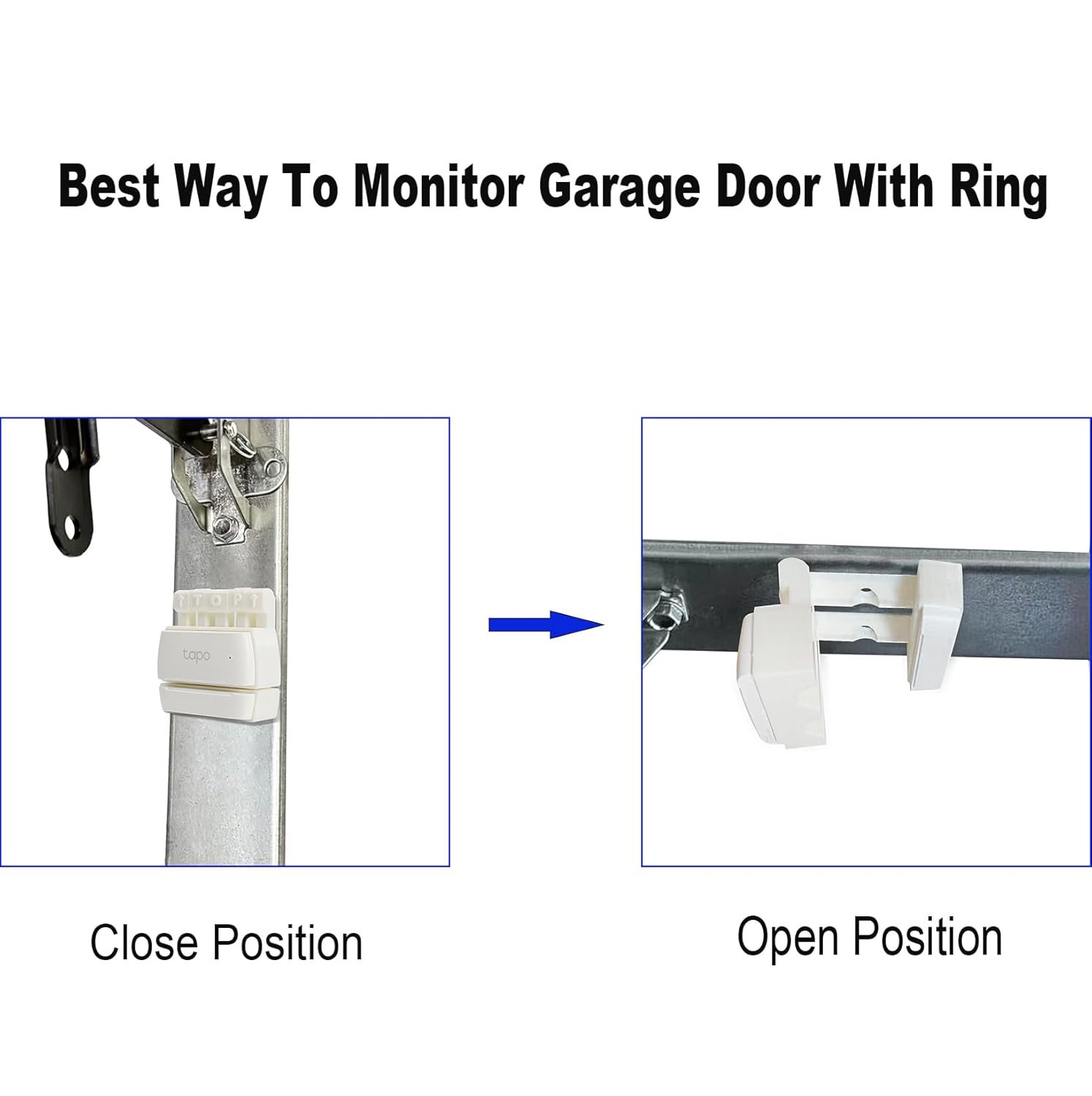 Garage Door Bracket/Mount Compatible with TAPO Alarm Entry Sensors - Quick Installation & More Protection for Your Garage Door (1 Pack)