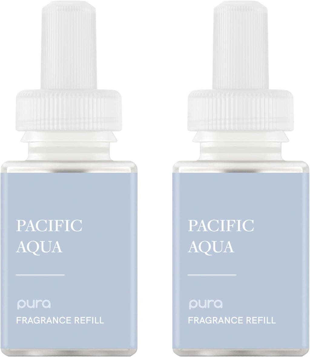 Pura Smart Home Air Diffuser - Smart Air Diffuser - Up to 120-Hours of Luxury Fragrance per Refill - Spring & Summer Fragrance - 2 Pack, Pacific Aqua