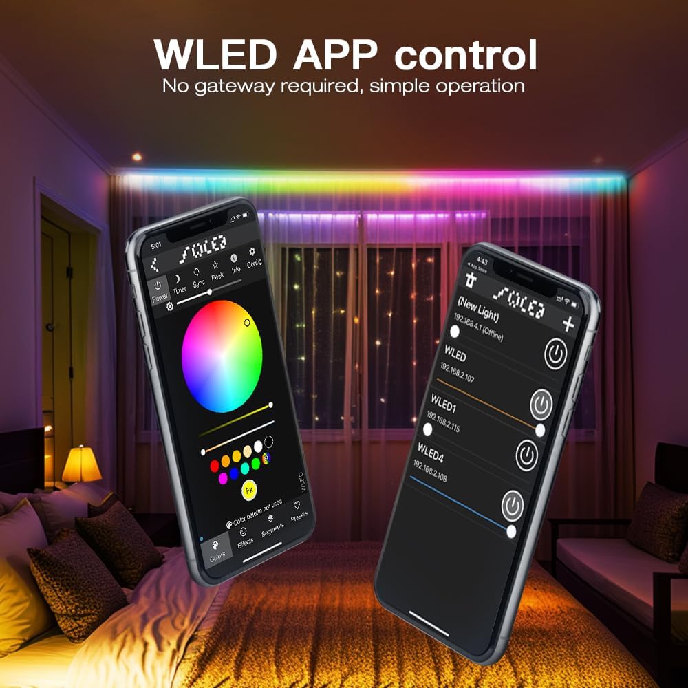 ESP32 WLED LED Strip Controller Dynamic RGB IC IO33 DIY Port App Control Easy Wiring Terminal for WS2811 WS2812 SK6812 TM1814 WS2813 WS2815 FCOB Addressable Strip Light