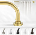 Gold Wrap Around Curtain Rods 28 to 60 Inch:Blackout Heavy duty Adjustable Window Curtain Rod for Bedroom,Industrial Darkening Curved French Metal Single Drapery Rods Easy Install,Brushed Gold