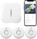 WiFi Water Leak Detectors for Home 3 Pack, Wireless Smart Water Leak & Drip Alarm, 120dB Adjustable Loud Water Leak Sensor, App Alerts, 3 Water Sensors & 1 Hub for Kitchen, Bathroom, Sink, Laundry