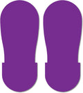 Mighty Line Big Footprints Floor Marking Tape for Safety, Caution, Warning, Heavy-Duty, Peel and Stick, Adhesive, Industrial Quality, 12" Long x 5" Wide, Purple, Pack of 50