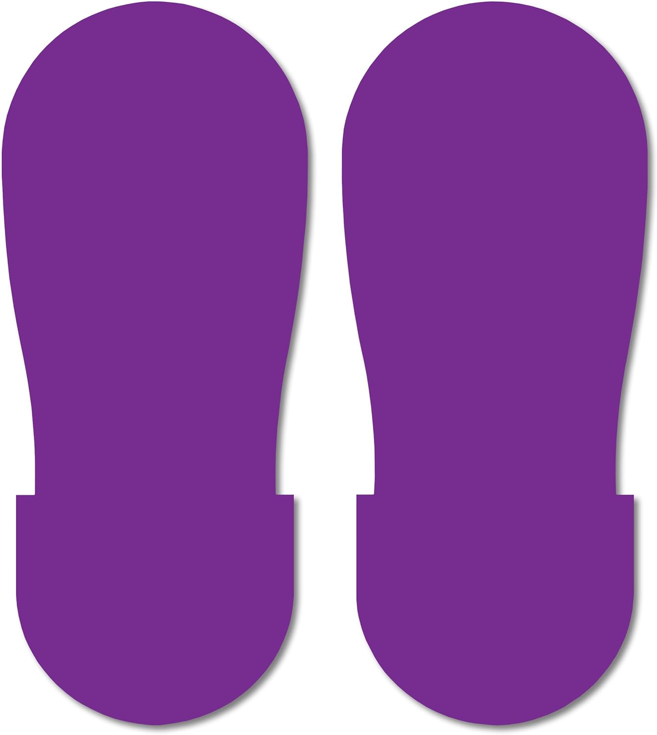 Mighty Line Big Footprints Floor Marking Tape for Safety, Caution, Warning, Heavy-Duty, Peel and Stick, Adhesive, Industrial Quality, 12" Long x 5" Wide, Purple, Pack of 50