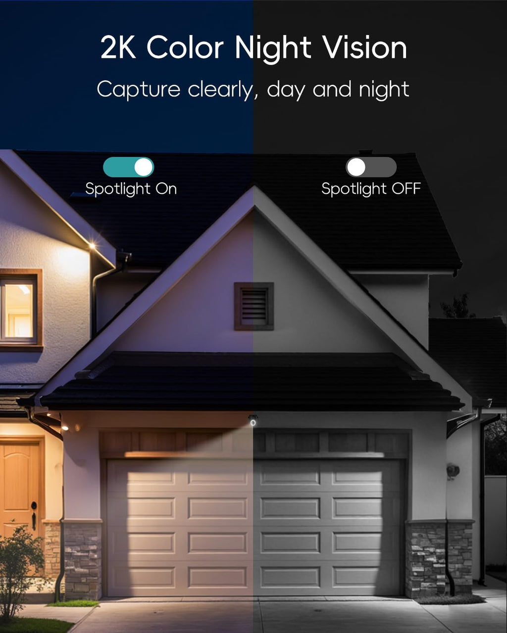 ZUMIMALL Security Camera Wireless Outdoor 3MP HD Black, 2.4G/5G WiFi, 24/7 Recording Wired Power | Auto Tracking, Motion & Noise Detection, Color Night Vision, 2-Way Audio | Alexa, Google