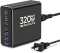 Aluminum Alloy USB C Charger GaN Charger Fast USB C Charging Station 7 Ports 65W Laptop for MacBook Pro/Air/iPad Pro/iPhone (Coal Black)