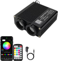 AZIMOM Dual Color 32W Sound Activated Fiber Optic Light Source RGBW Light Box Engine Diver Bluetooth/RF Remote Control Music Sensor Mode for Car Home Star Ceiling Decoration