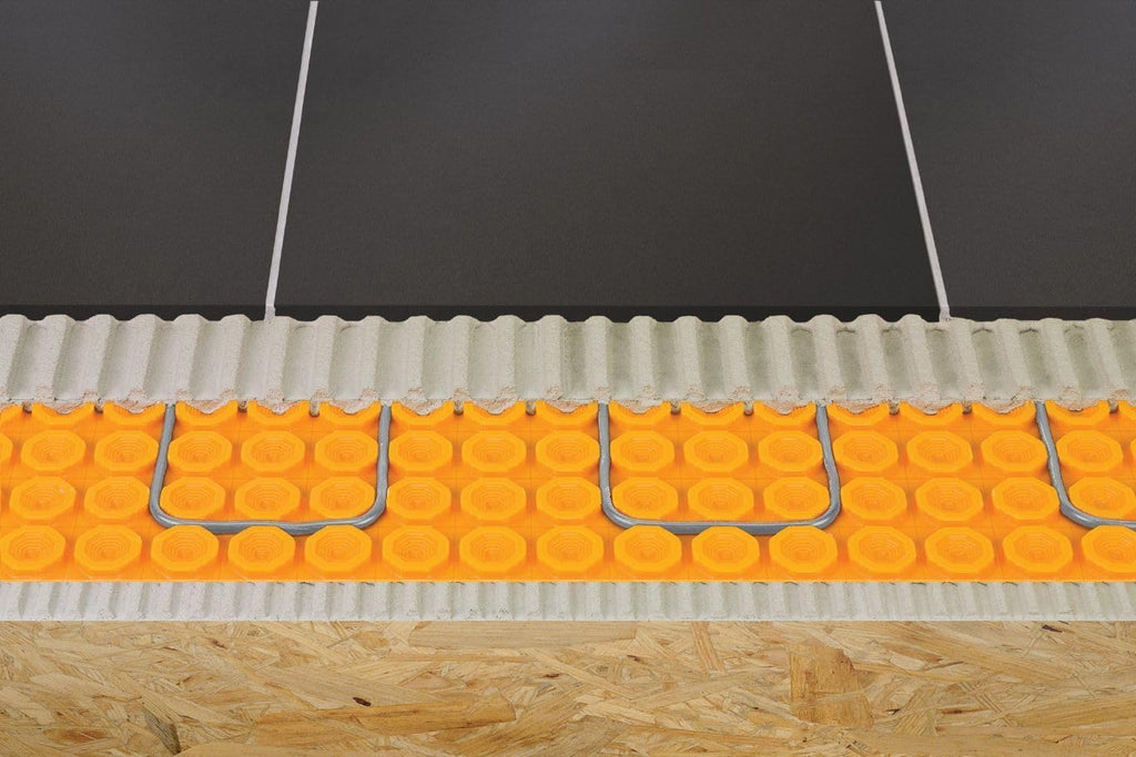 All-in-one Electric Radiant Floor Heating Kit 85 Sq Ft 240V with Smart WiFi Programmable Touchscreen Thermostat, Heating Uncoupling Membrane, Underfloor Heating Cable