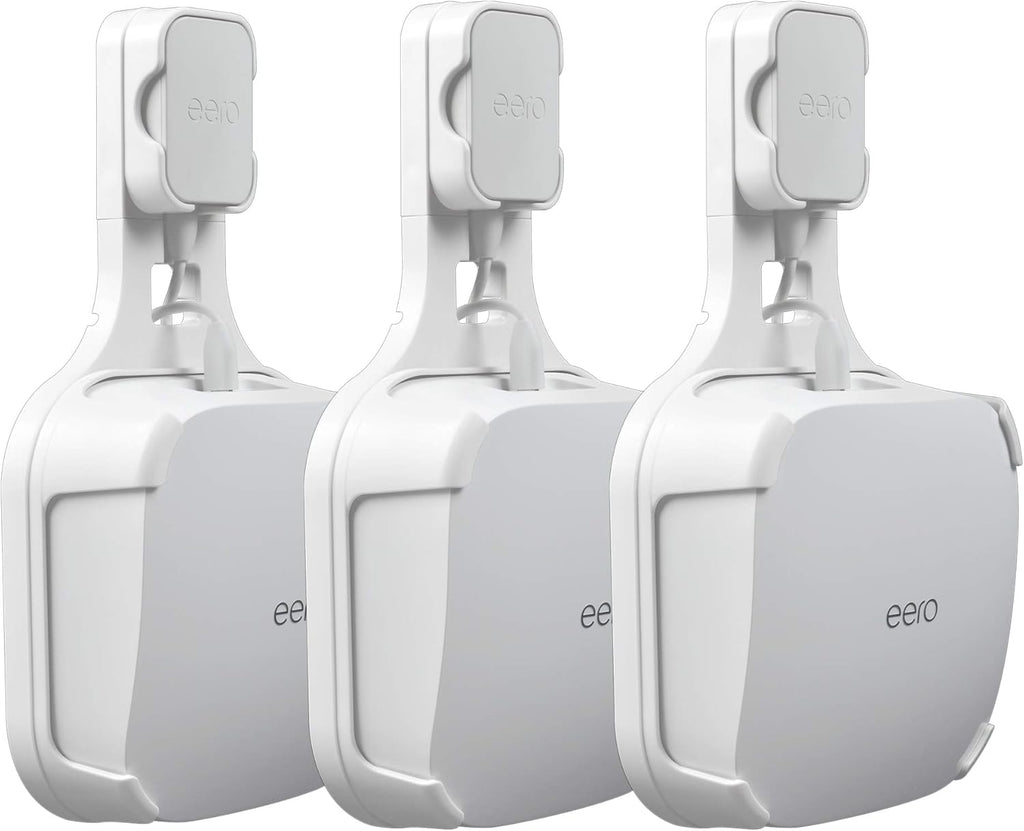 Wall Mount Holder for EERO Pro 6 Mesh WiFi System, Space Saving Outlet Wall Mount Bracket for EERO Pro 6 Router with Cord Management and Easily Moved(3 Pack)