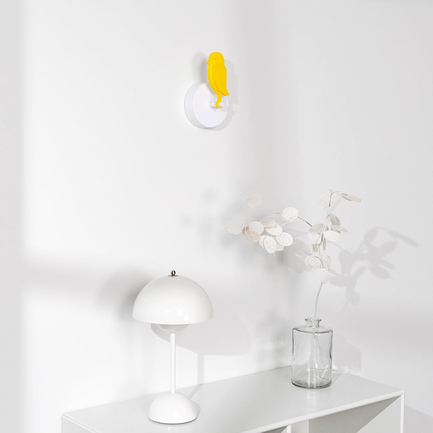 Birdie 2.0 - Design Indoor CO2 Monitor - Air Quality Meter for Home & Office - Promotes Mental & Physical Health - Modern Interior Decor - Reducing Health Risks with Clean Air (Yellow, FullBirdie)