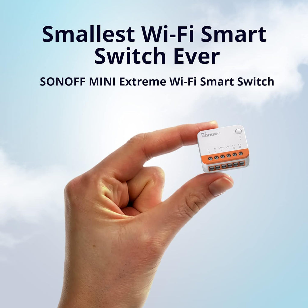 SONOFF MINIR4 10A Smart WiFi Extreme Wireless Light Switch,Universal DIY Module for Smart Home Automation Solution, Compatible with Alexa & Google Home