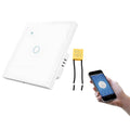 Smart Dimmer Light Switch 10A AC80-260V Wi-Fi Touch Remote Control Glass Panel RF Voice Assistant for TUYA (White)