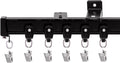 Flexible Ceiling Curtain Tracks, Ceilings Track for Curtains, Aluminum Curtains Track Ceilings Mount,Wall Mount Curtain Rail, Ceiling Curtain Rod, Sliding Curtain Tracks with Clips (Black 24FT)